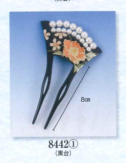 Bachi Kanzashi with pearl beads (image for) Bachi Kanzashi with pearl beads