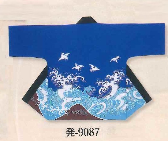 (image for) Silk Printed Hanten Tenjiku Light Cotton | UmiChidori, Waves and Chidori birds