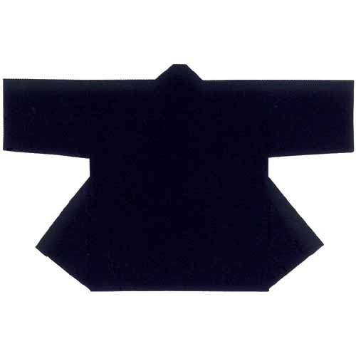 (image for) BLACK (s-9463) Solid Color Plain Hanten